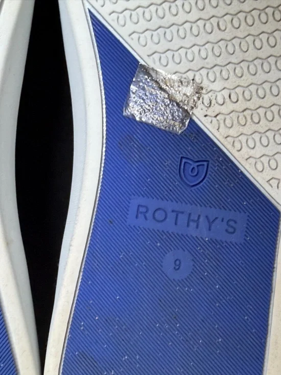 Rothy's Original Slip On Sneakers Womens 9 White Knit Casual Flats Shoes - Picture 5 of 8